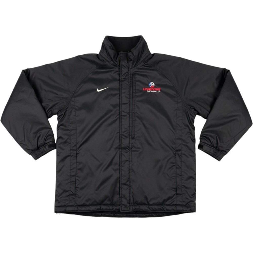 Vintage 90s Nike Team Puffer Jacket Mens L Texas Lonestar Soccer Club Black